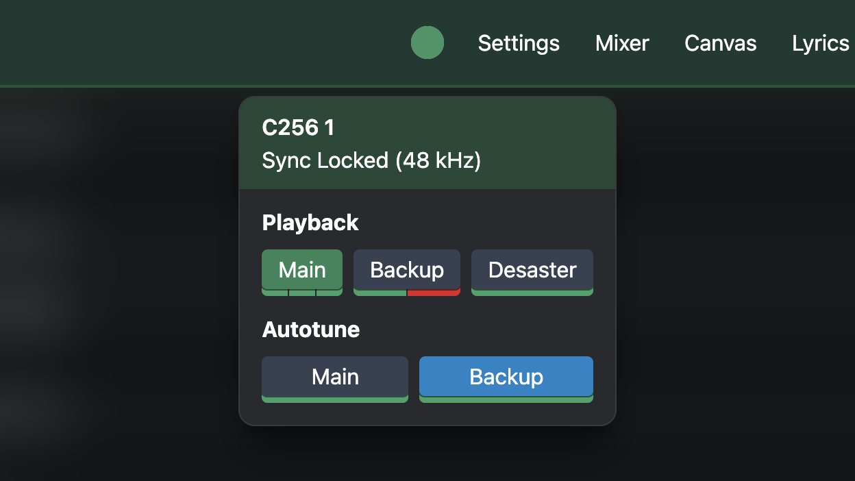DAD Core256 connected to AbleSet