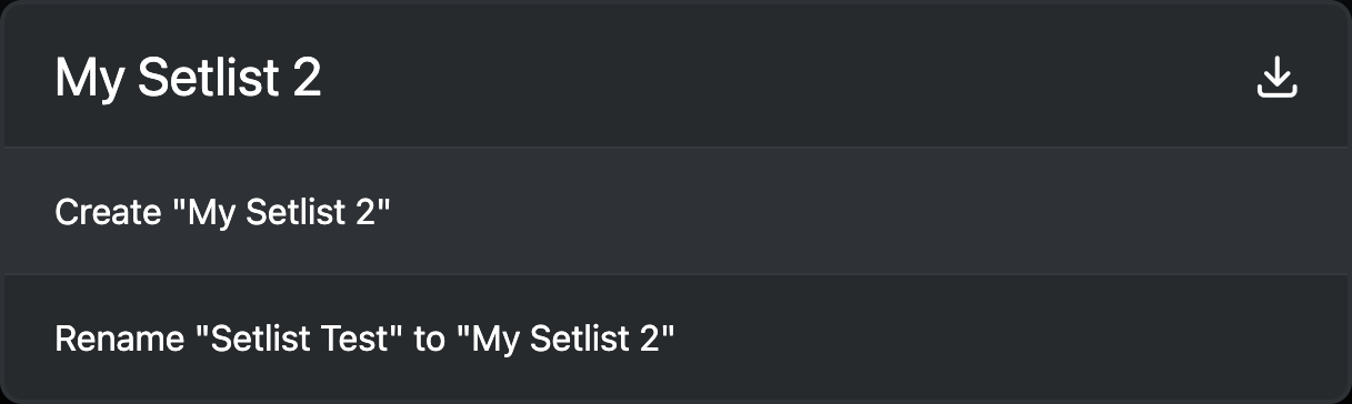 Save Setlist Dialog