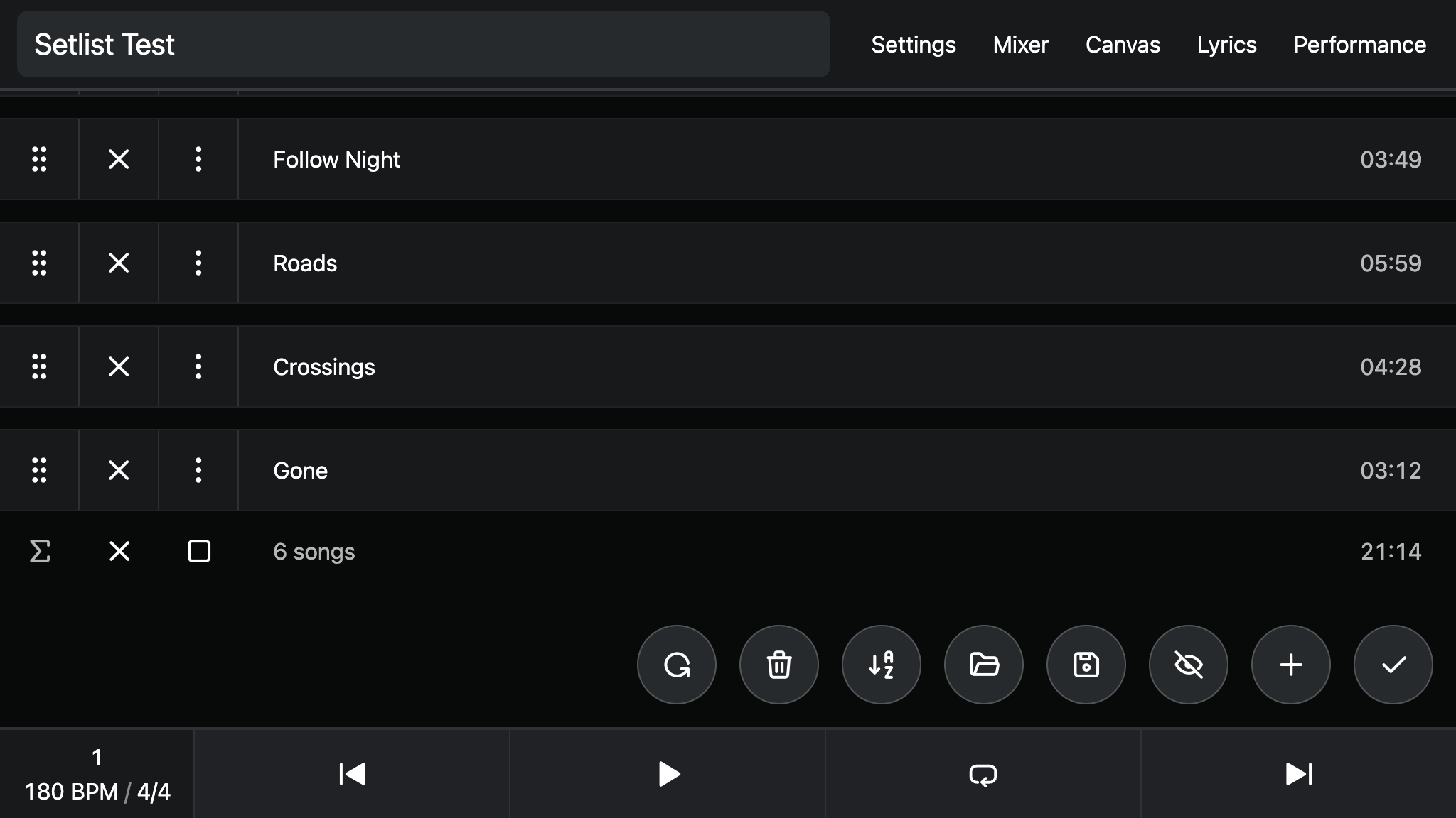 An Overview of the Setlist Editor