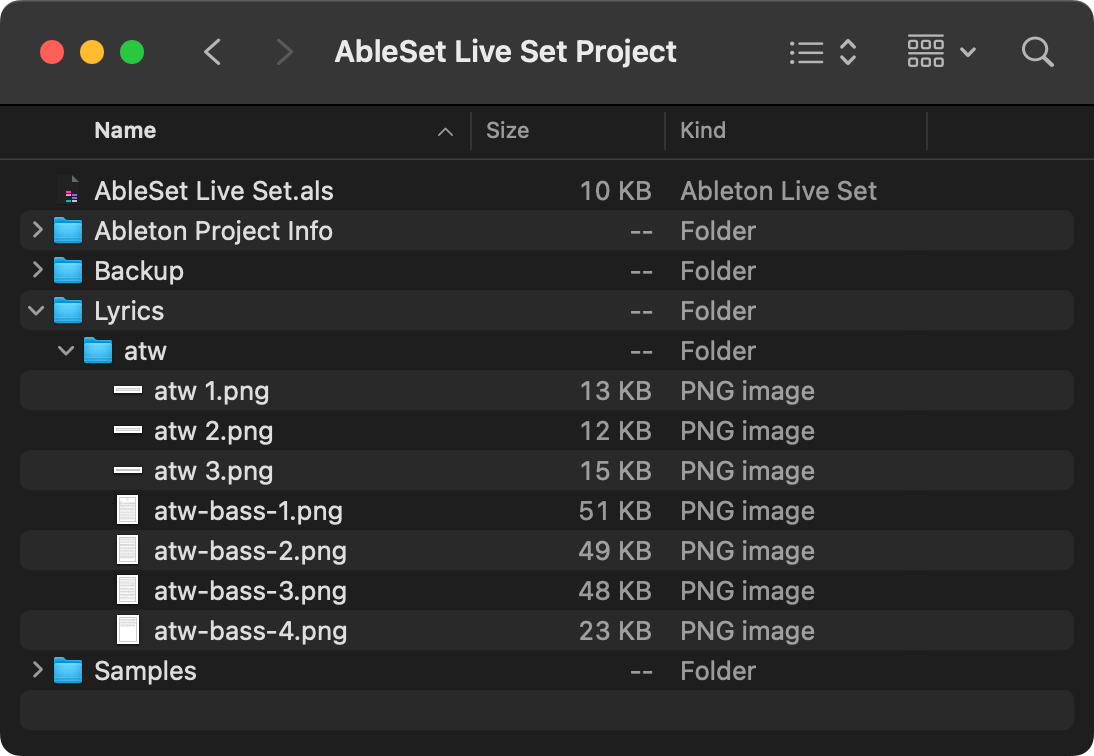 Lyrics Folder